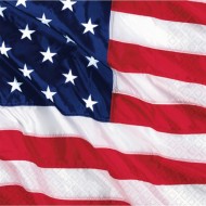 USA Flying Colours Stars & Stripes Party Napkins